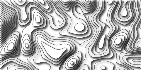 Trending modern abstract paper cut out Contour map background. Geography terrain & scheme. Topography grid counter map. Geographic line mountain relief with ines or wavy backdrop background.