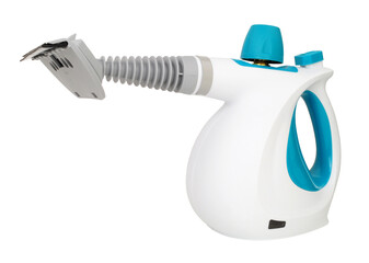 Domestic mains powered hand steamer and sanitizer with 250ml water tank with window cleaning squeegee attachment