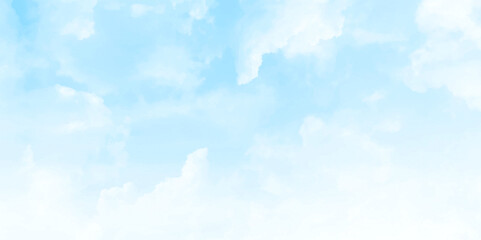 Beautiful blue sky clouds for background. Pretty cloudscape - obrazy, fototapety, plakaty