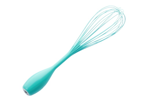 Green Whisk on White Background. On a White or Clear Surface PNG Transparent Background.