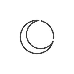 Crescent Moon line icon
