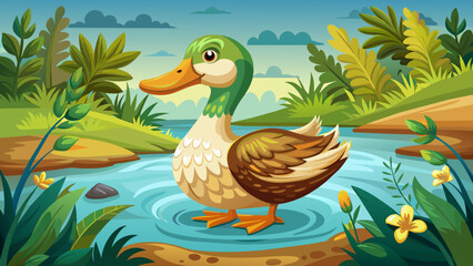 A duck running svg file