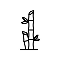 bamboo icon vector in line style