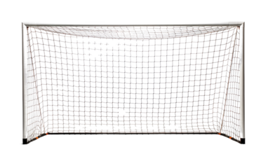 Soccer Goal on White Background. On a White or Clear Surface PNG Transparent Background.