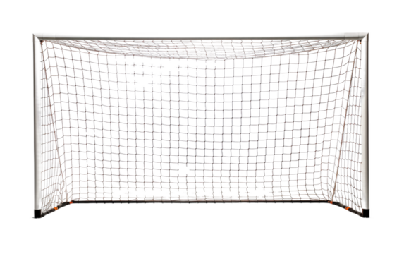 Soccer Goal on White Background. On a White or Clear Surface PNG Transparent Background.