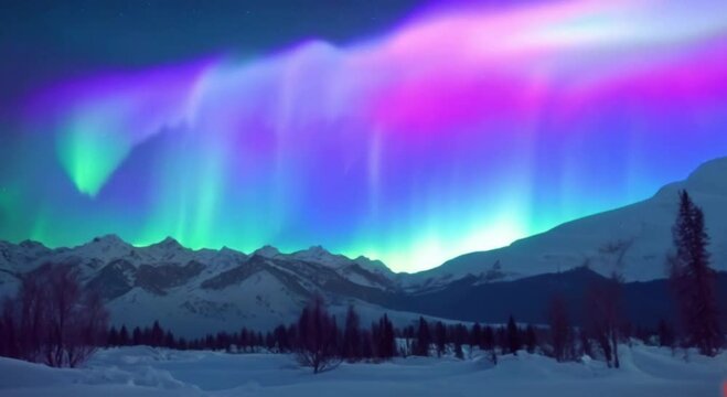 A colorful and beautiful 3D view of the aurora