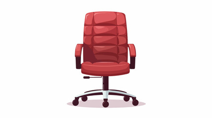 Modern office chair icon flat style isolated on white