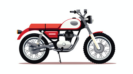 Motorcycle on a white background flat vector isolated