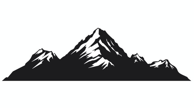 Mountain silhouette isolated icon vector illustration