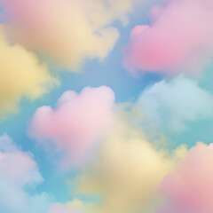 Obraz na płótnie Canvas Colorful sky cloud surreal background