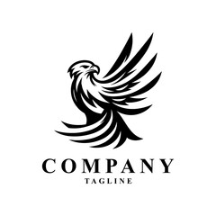 Obraz premium Eagle logo: Exudes power, freedom, and authority, symbolizing strength and leadership in its majestic form.