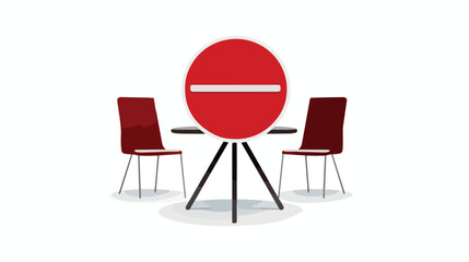 no meeting sign icon vector template