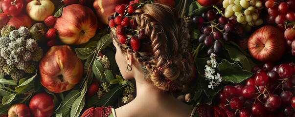 Craft visually stunning ads featuring the mythical fruits rear view, hinting at the promise of eternal youth Emphasize elegance and sophistication to appeal to the target audiences desire for timeless - obrazy, fototapety, plakaty