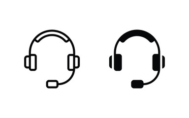 Headphone icon set vector illustration for web, ui, and mobile apps