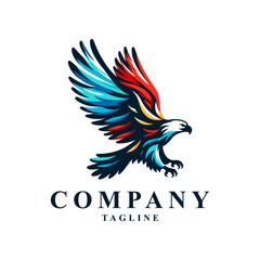 Obraz premium Eagle logo: Exudes power, freedom, and authority, symbolizing strength and leadership in its majestic form.