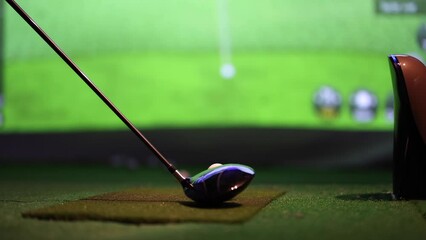 Golf Swing Sequence on Simulator - Powered by Adobe