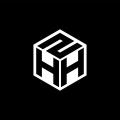 HHZ letter logo design in illustration. Vector logo, calligraphy designs for logo, Poster, Invitation, etc.