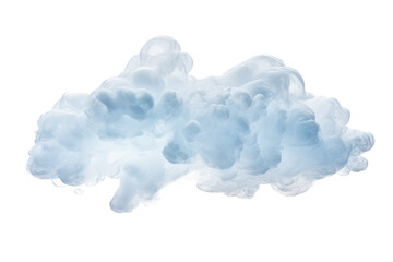 Cloud of Smoke Floating in the Air. On a White or Clear Surface PNG Transparent Background.