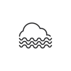 Foggy weather line icon