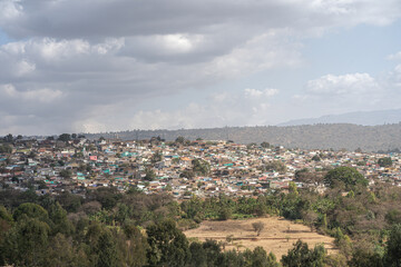 Fototapeta na wymiar The view of the old town of Harar, Ethiopia