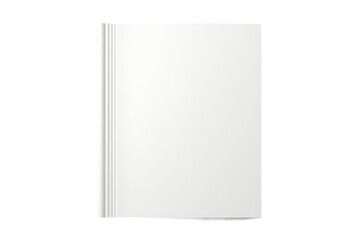 White Book With White Stripe on Cover. On a White or Clear Surface PNG Transparent Background.