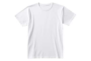 White T-Shirt on White Background. On a White or Clear Surface PNG Transparent Background.