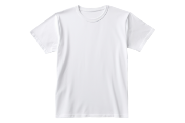 White T-Shirt on White Background. On a White or Clear Surface PNG Transparent Background.