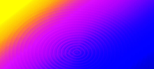 Circular wave background. Water ripple effect on yellow orange purple blue background. 