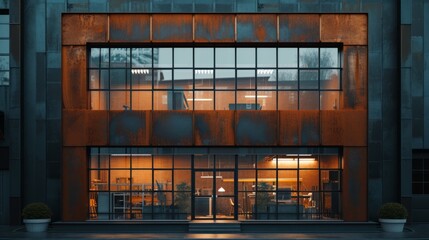 office industrial building exterior design facade