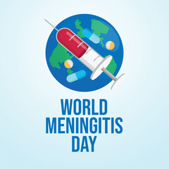 vector graphic of World Meningitis Day ideal for World Meningitis Day celebration.