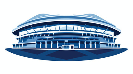 Round stadium icon. Simple illustration of round 