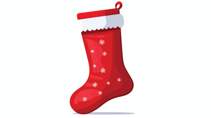 Silhouette of a christmas sock Vector illustration 