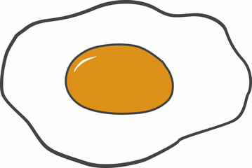 Abstract illustration of a fried egg