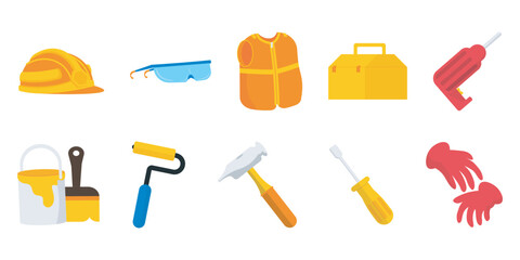 Repair and construction tools icons