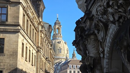 Fototapeta na wymiar Die Frauenkirche in Dresden , Sachsen, Deutschland 
