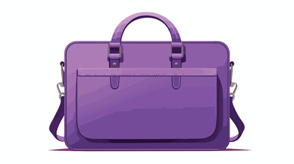 The Illustration of Purple Bag flat vector