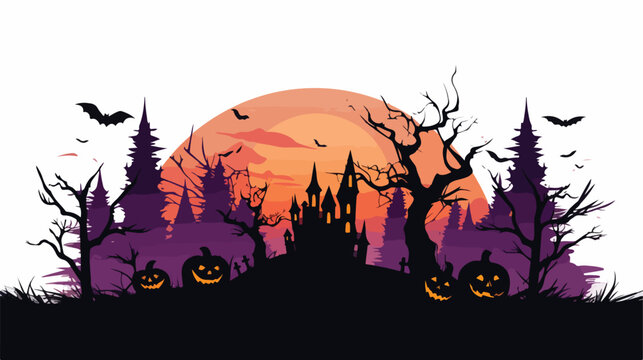 This isolated an image background illustration of Hallowee