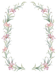 Fototapeta na wymiar Watercolor floral frames