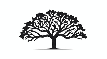 Tree silhouette icon. Nature symbol vector