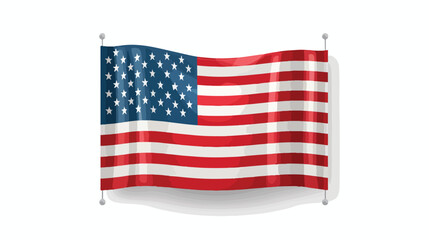 United states flag flat vector isolated on white background