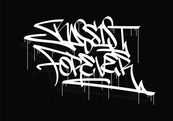 BASSIST FOREVER word graffiti tag style