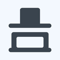 Icon Vertical Distribute Button - Glyph Style,Simple illustration,Editable stroke