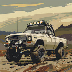 4x4 off road jeep ai generative 