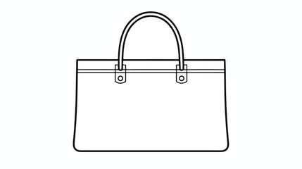 Vector Illustration Of Bag Outline. Beautiful Wholes