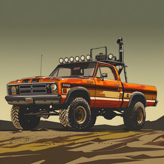off road vehicle jeep ai generative 