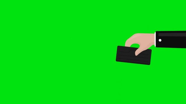 cartoon hand empty wallet bankrupt illustration