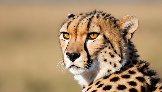 A Cheetah With Its Eyes Wide Scanning The Horizon