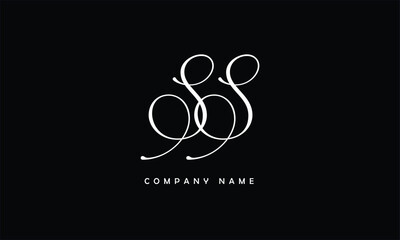 SS Abstract Letters Logo Monogram