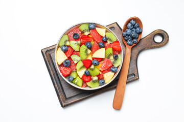 Tasty and healthy nutrition concept - fruit salad