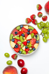 Tasty and healthy nutrition concept - fruit salad